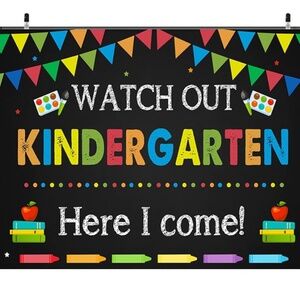 Back to School Backdrop - 1st Day of Kindergarten!